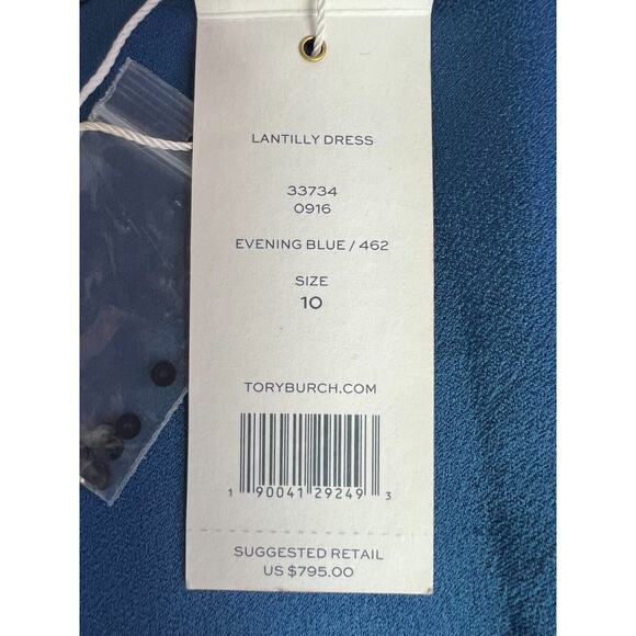 Tory Burch Lantilly Evening Blue Sequin Shift Tunic Dress Sz 10 NWT $795 - Picture 3 of 12